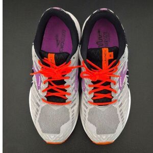 Brooks Launch 6 Running Shoes Gray Purple Orange Road Runner 10 Comfort